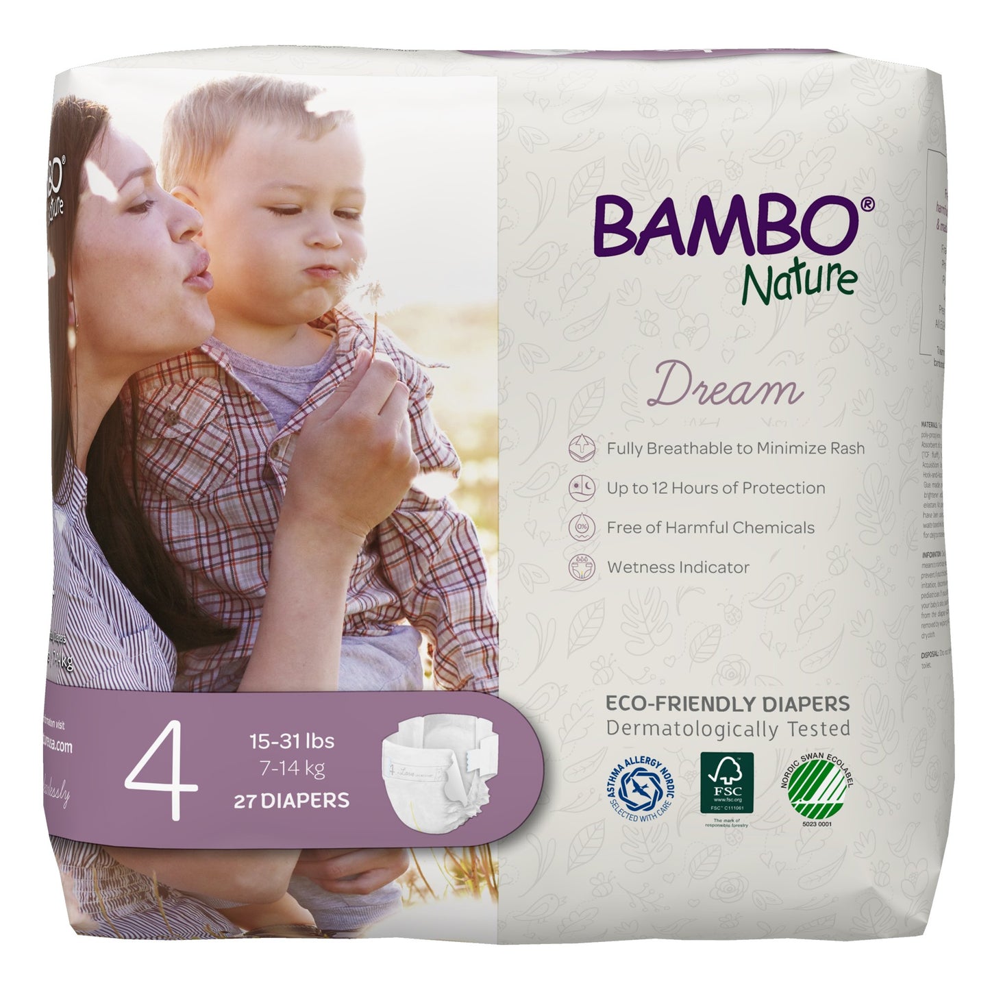 Bambo® Nature Diaper, Size 4 1000016926
