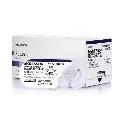 McKesson Brand McKesson Suture with P-12 Needle S8682GX, Box of 1