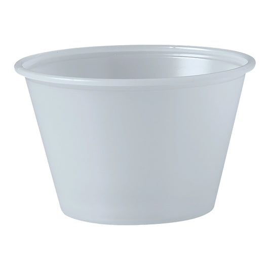 Souffle Cup Solo® 4 oz. Translucent Plastic Disposable - P400N