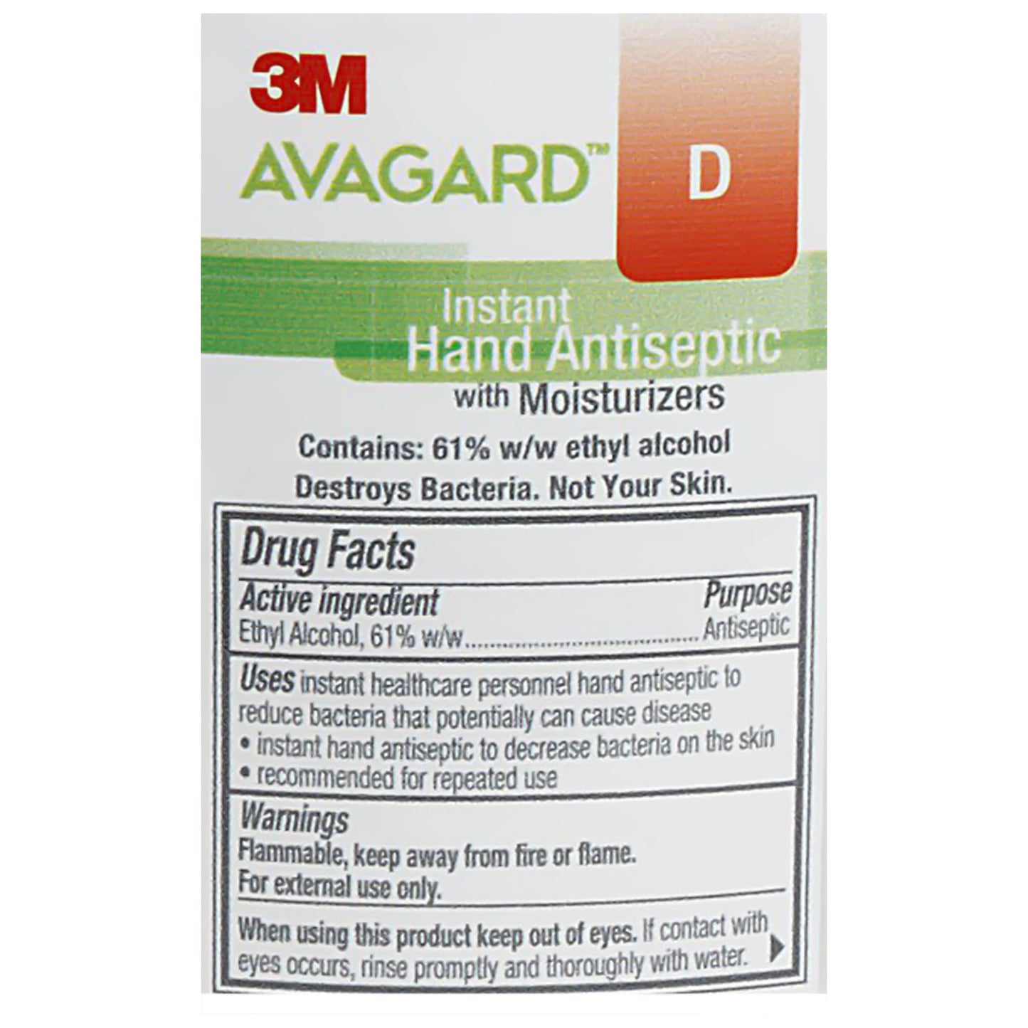 3M Avagard D Hand Antiseptic, 16 oz, Pump Bottle 9222