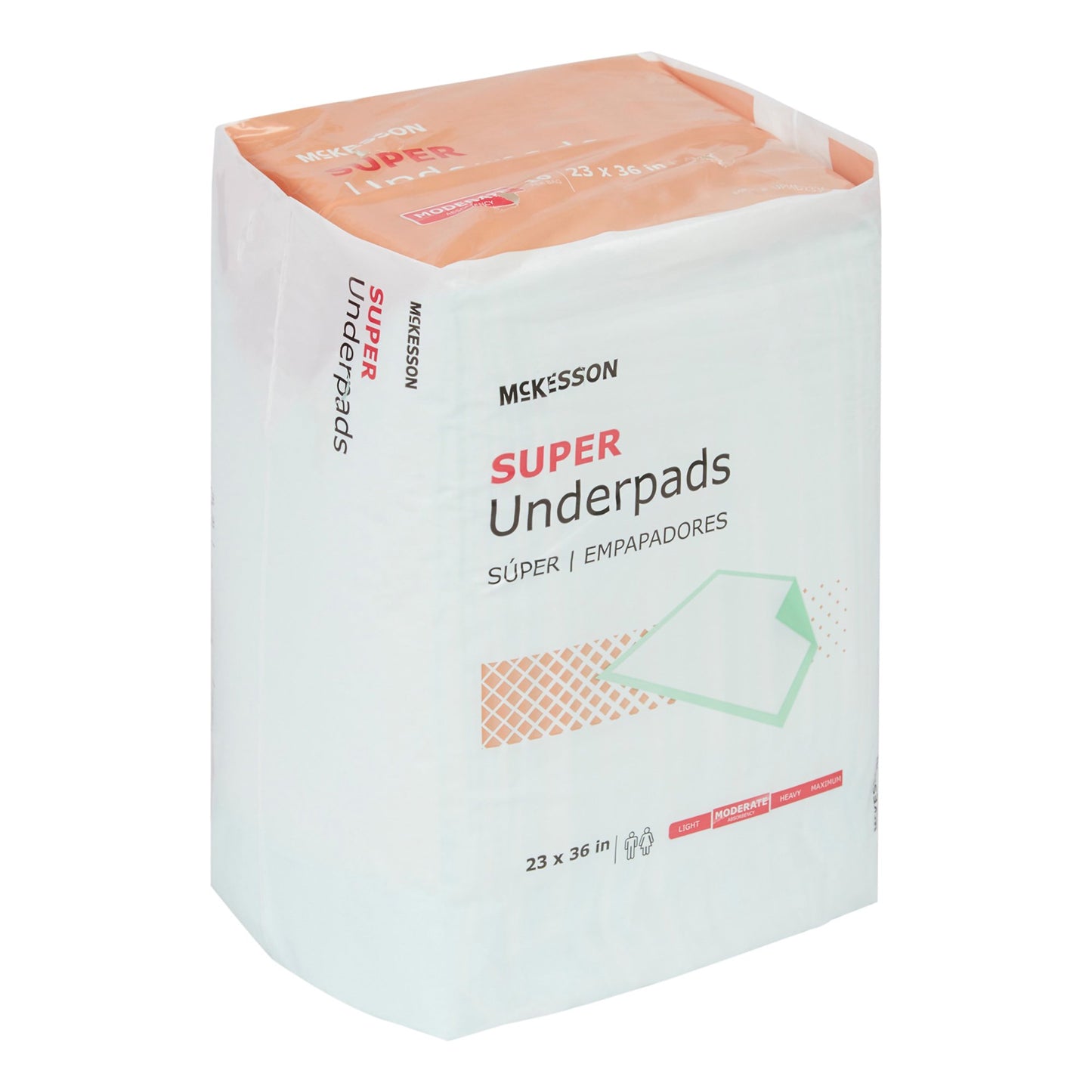 McKesson Super Moderate Absorbency Underpad, 23 x 36 Inch - 120 ct. UPMD2336V120