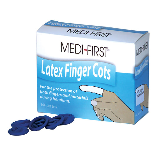 Finger Cot Medi-First® Medium 2-1/2 Inch Length Powder Free Latex NonSterile - 68235
