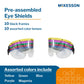 Eye Shield McKesson Pre-Assembled Anti-fog / Anti-glare / Anti-static Coating Clear Tint Black Frame Over Ear One Size Fits Most 242-11000-500
