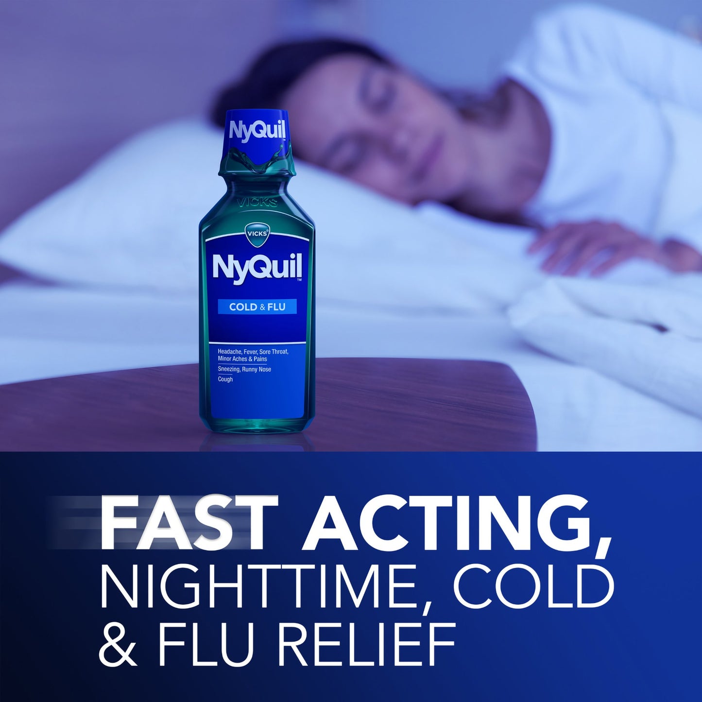 Vicks NyQuil Cold & Flu Nighttime Relief Liquid 37000080708