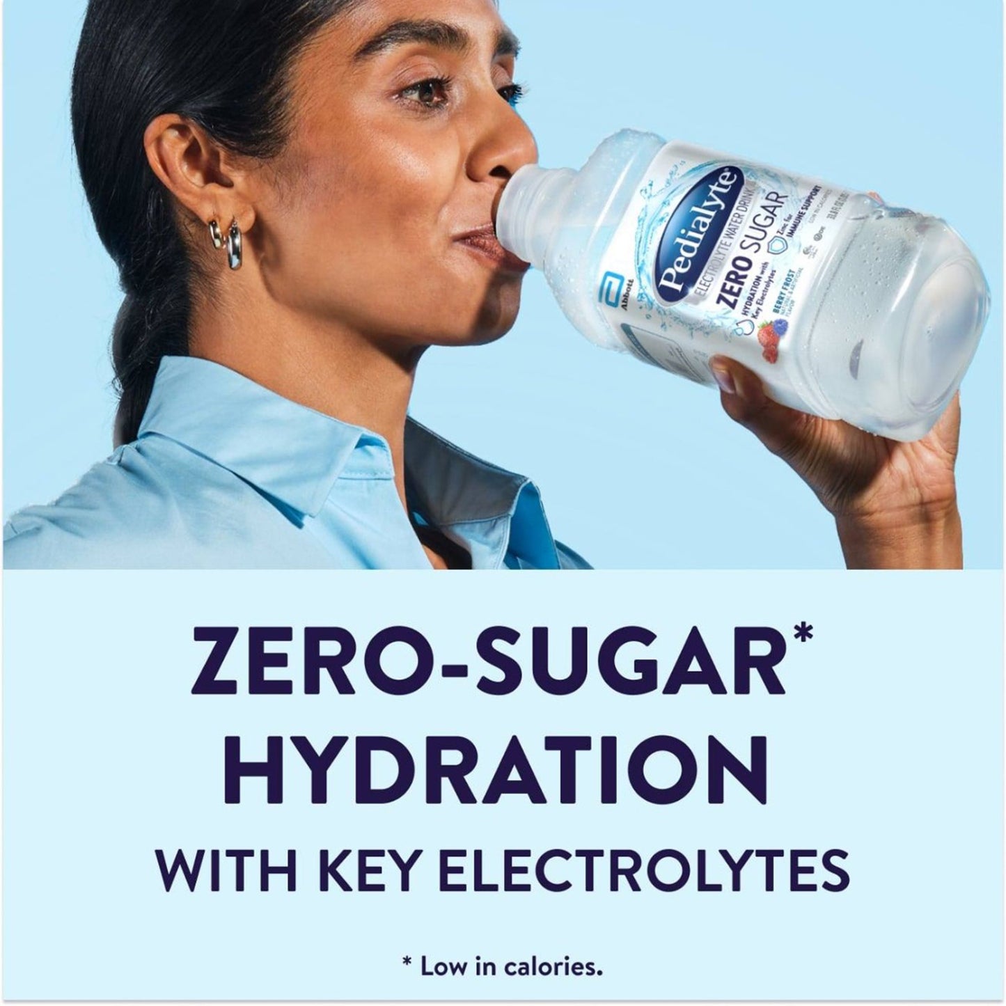 Pedialyte® Zero Sugar Electrolyte Water Drink, Berry Frost, 1 liter bottle 67966