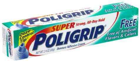 Glaxo Consumer Products Poligrip Zinc-Free Denture Adhesive Cream, 2.4 oz. 31015806204, 1 Each