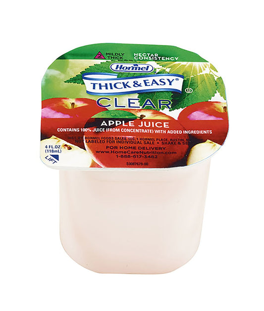 Thickened Beverage Thick & Easy® 4 oz. Portion Cup Apple Flavor Liquid IDDSI Level 2 Mildly Thick - 41530