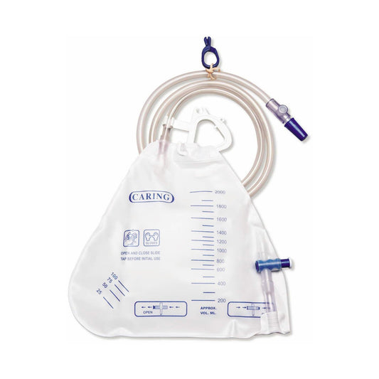 Urinary Drain Bag Medline® Anti-Reflux Valve Sterile 2,000 mL Vinyl - DYNC1674