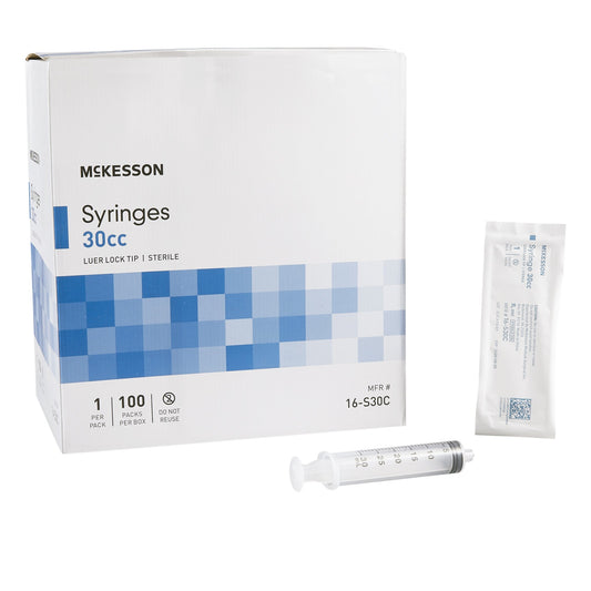 General Purpose Syringe McKesson 30 mL Luer Lock Tip Without Safety - 16-S30C