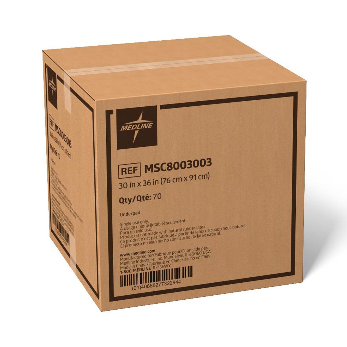 Disposable Underpad Ultrasorbs® Advanced Low Air Loss and Repositioning 30 X 36 Inch Super Absorbent Polymer Heavy Absorbency MSC8003003