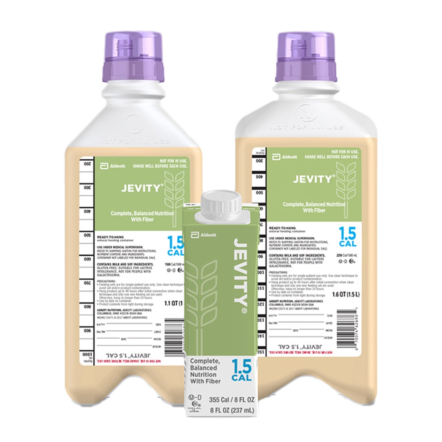 Jevity 1.5 Cal Tube Feeding Formula, 33.8 oz Ready to Hang Carton 62681