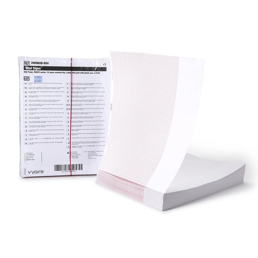Recording Chart Paper GE Z-Fold Red Grid - 2009828-024