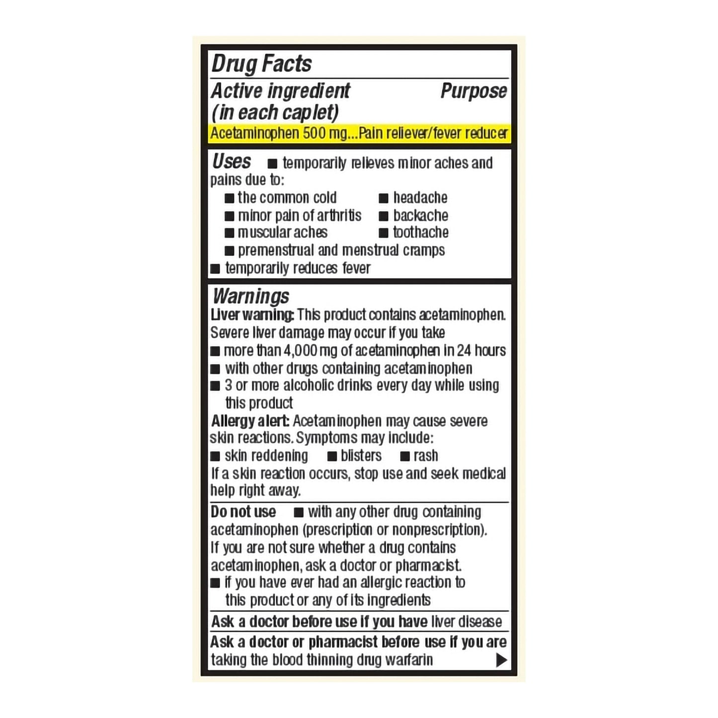 Foster & Thrive™ Pain Reliever Acetaminophen 500 mg Caplets Extra Strength 70677113801