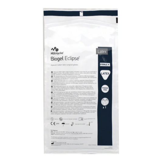 Molnlycke Biogel Eclipse Latex Surgical Glove, Size 7.5, Straw Color 75275, Box of 1