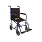 McKesson Lightweight Transport Chair, Black with Blue Finish 146-ATC19-BL