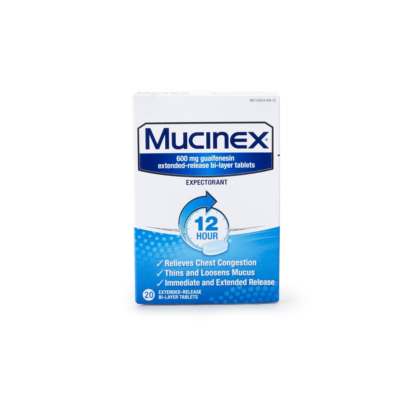 Mucinex® Guaifenesin Cold and Cough Relief 63824000832