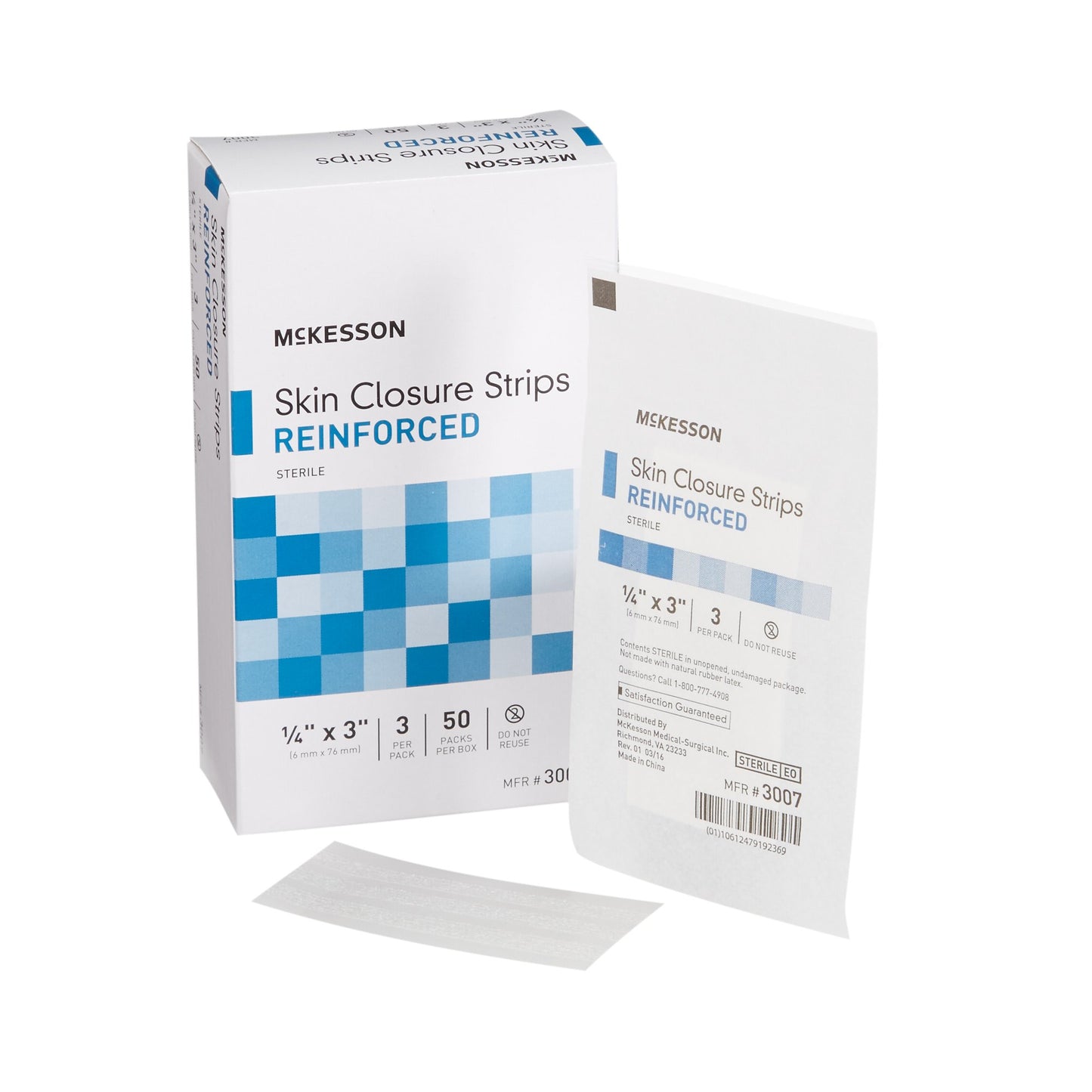 McKesson Skin Closure Strip, ¼ X 3 Inch 3007