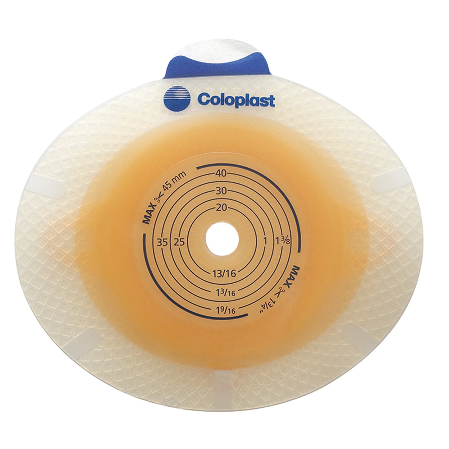 Ostomy Barrier SenSura® Click Xpro Trim to Fit, Extended Wear Double Layer Adhesive 70 mm Flange Yellow Code System 3/8-2-1/2 Inch Opening - 10041