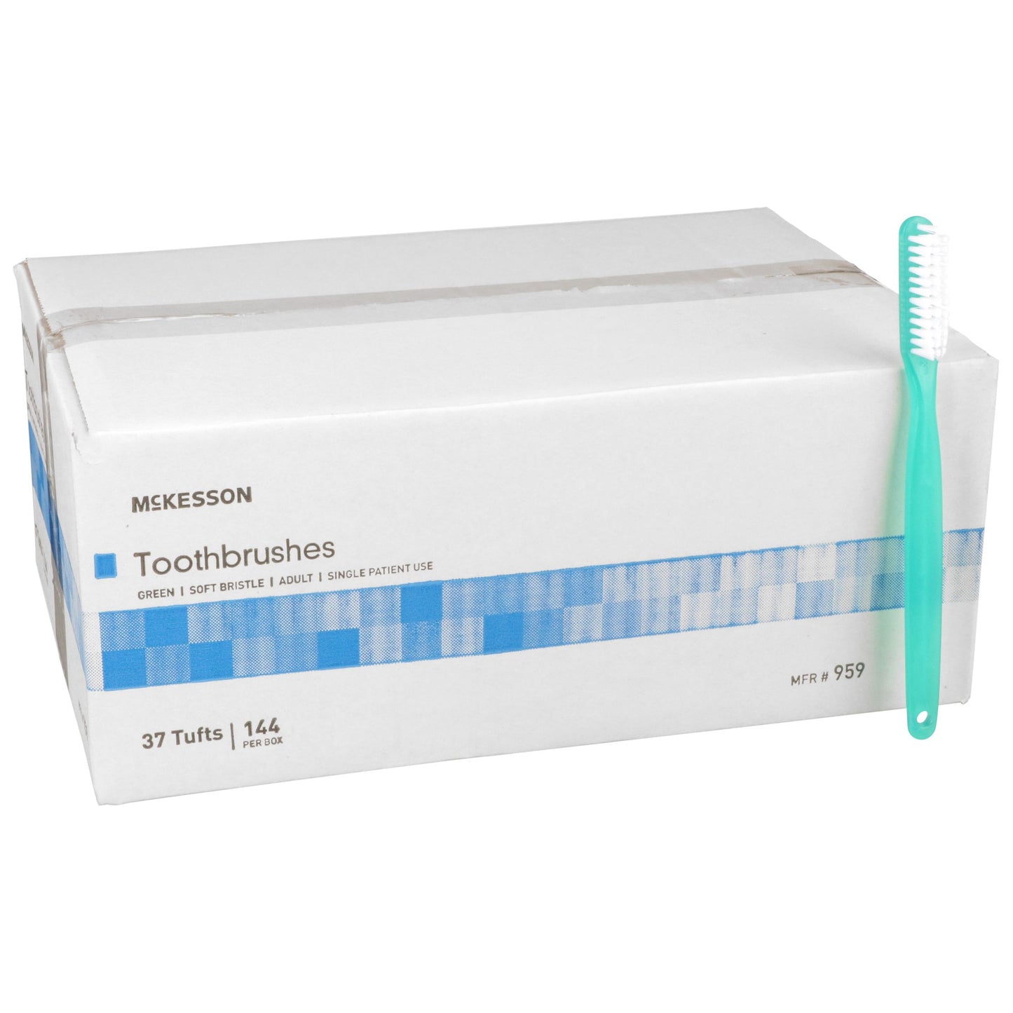 McKesson Brand McKesson Soft Bristle Straight Toothbrush 959, Box of 144