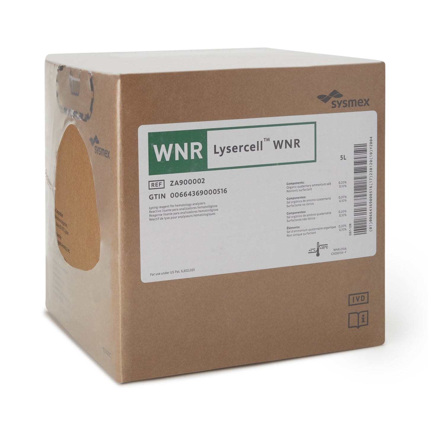 Hematology Reagent Lysercell® WNR White Blood Cell Count (WBC) For Hematology Analyzer ZA900002