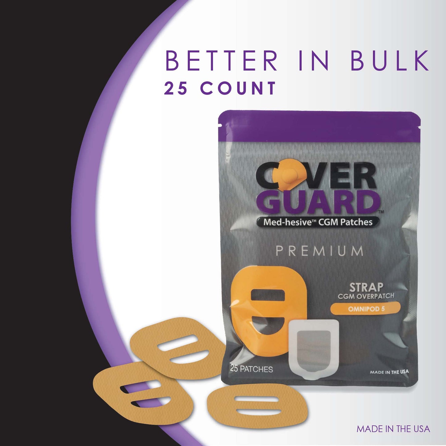 Sensor Overpatch CoverGuard Tan For Omnipod 5 Sensor 101-301T