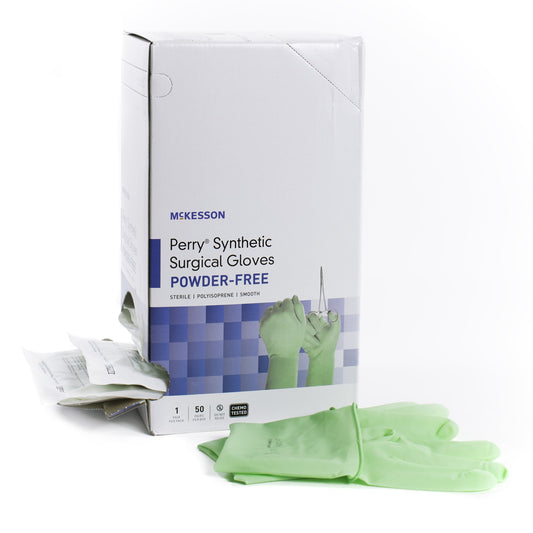 Surgical Glove McKesson Perry® Performance Plus Size 7 Sterile Polyisoprene Standard Cuff Length Smooth Green Chemo Tested - 20-2070N