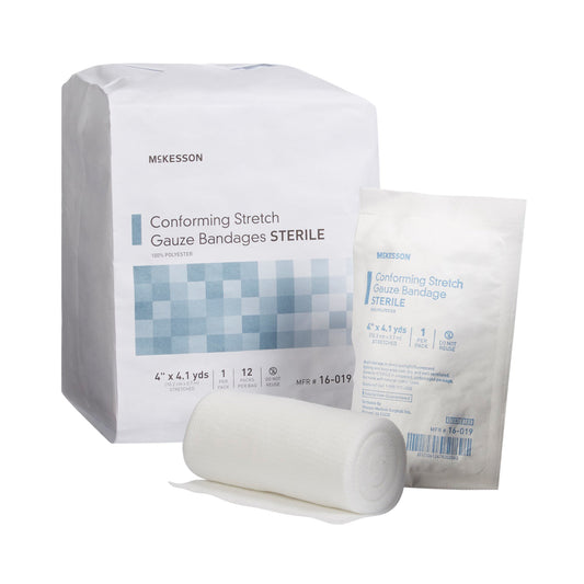 Conforming Bandage McKesson 4 Inch X 4-1/10 Yard Sterile 1 per Pack - 16-019