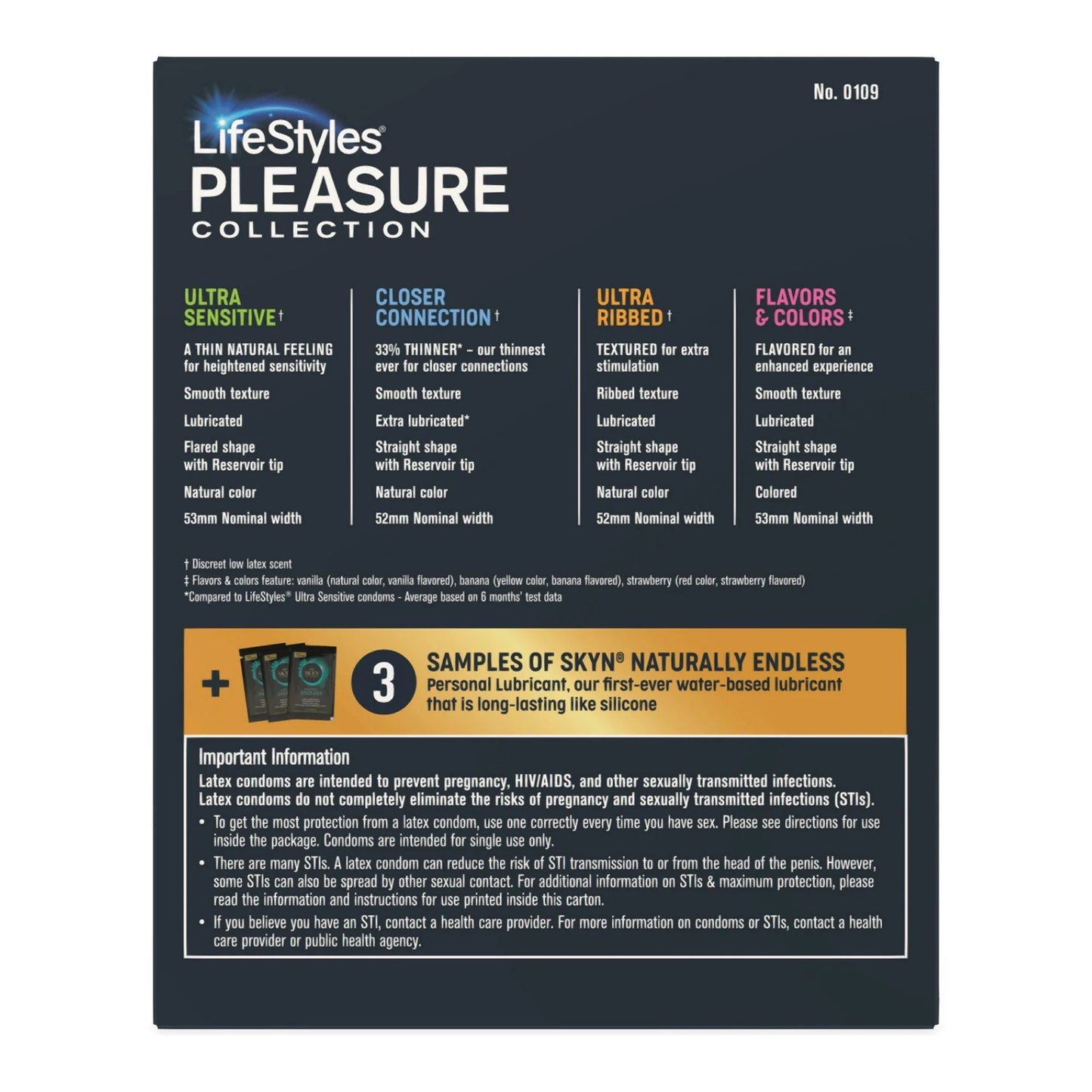 Lifestyles® Pleasure Collection Condom Variety Pack 310183
