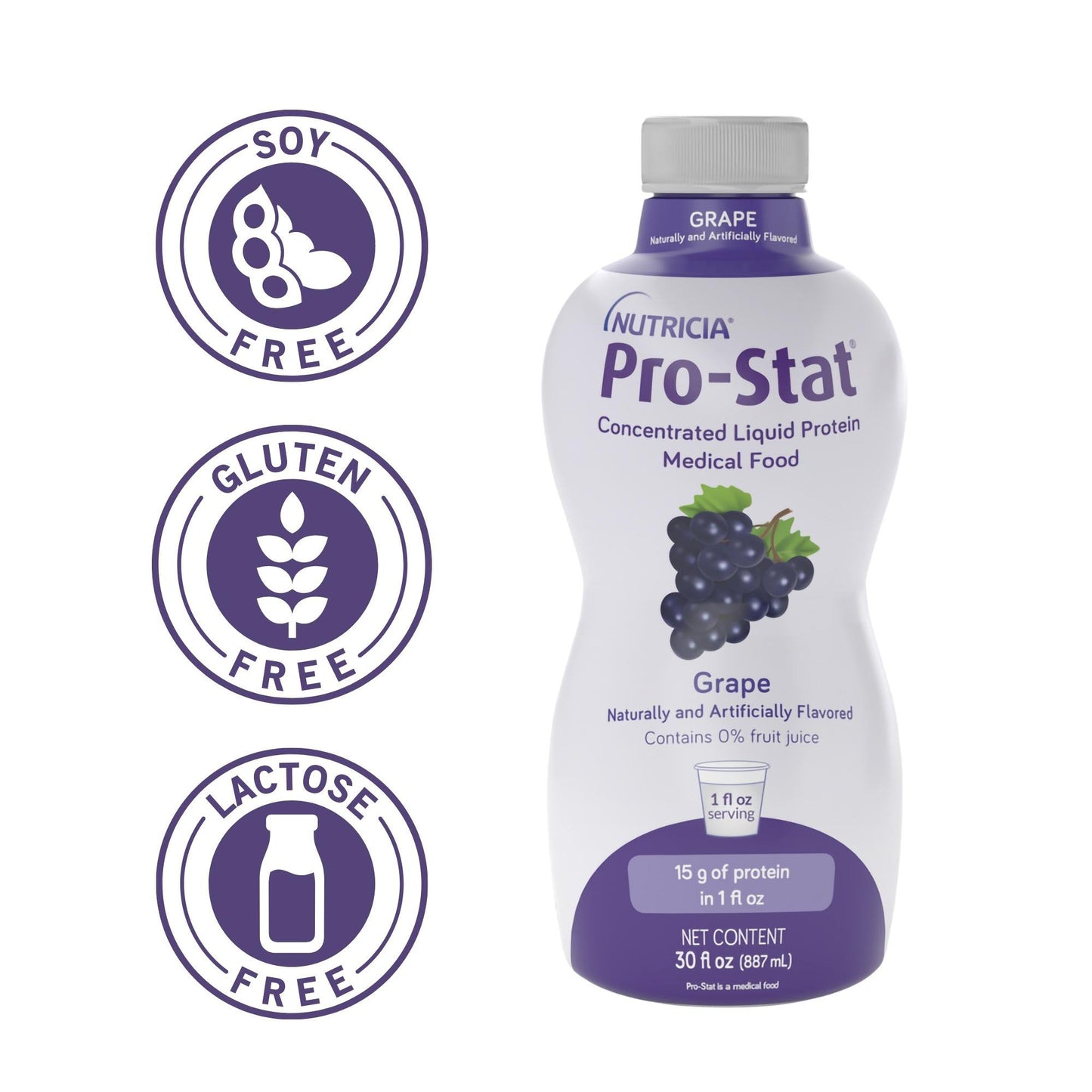 Pro-Stat® Grape Complete Liquid Protein Medical Food, 30-ounce Bottle 78385