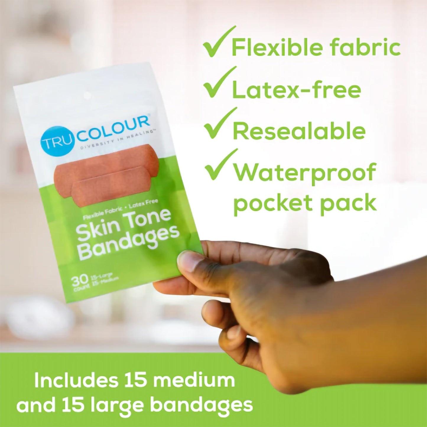 TruColour® Olive Adhesive Strip, 1 x 3 Inch TCB-101