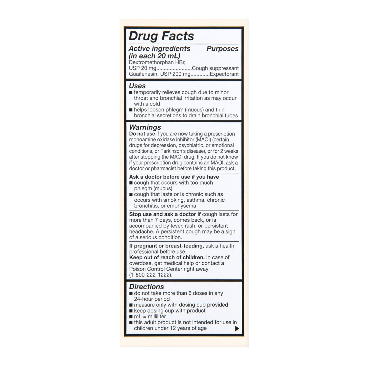 Foster & Thrive™ Adult Tussin DM Liquid, Raspberry Flavor 70677103501