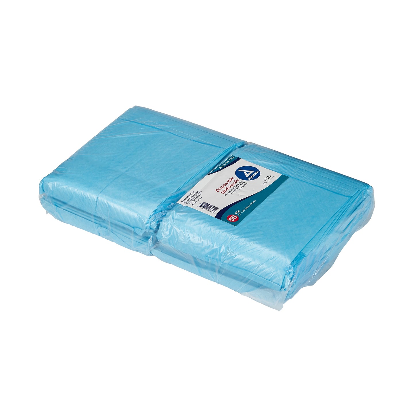 Disposable Underpad Dynarex® 23 X 36 Inch Fluff Light Absorbency - 1343