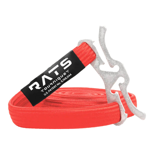 Tactical Tourniquet MyMedic Rapid 54 Inch Vulcanized Rubber Core / Nylon - RTS-SPL-BLD-RTS-RED-X-BST-EA