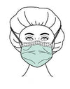 Surgical Mask Precept® Sensitive Skin Plus ASTM Level 1 Tie Closure One Size Fits Most - 65-3130