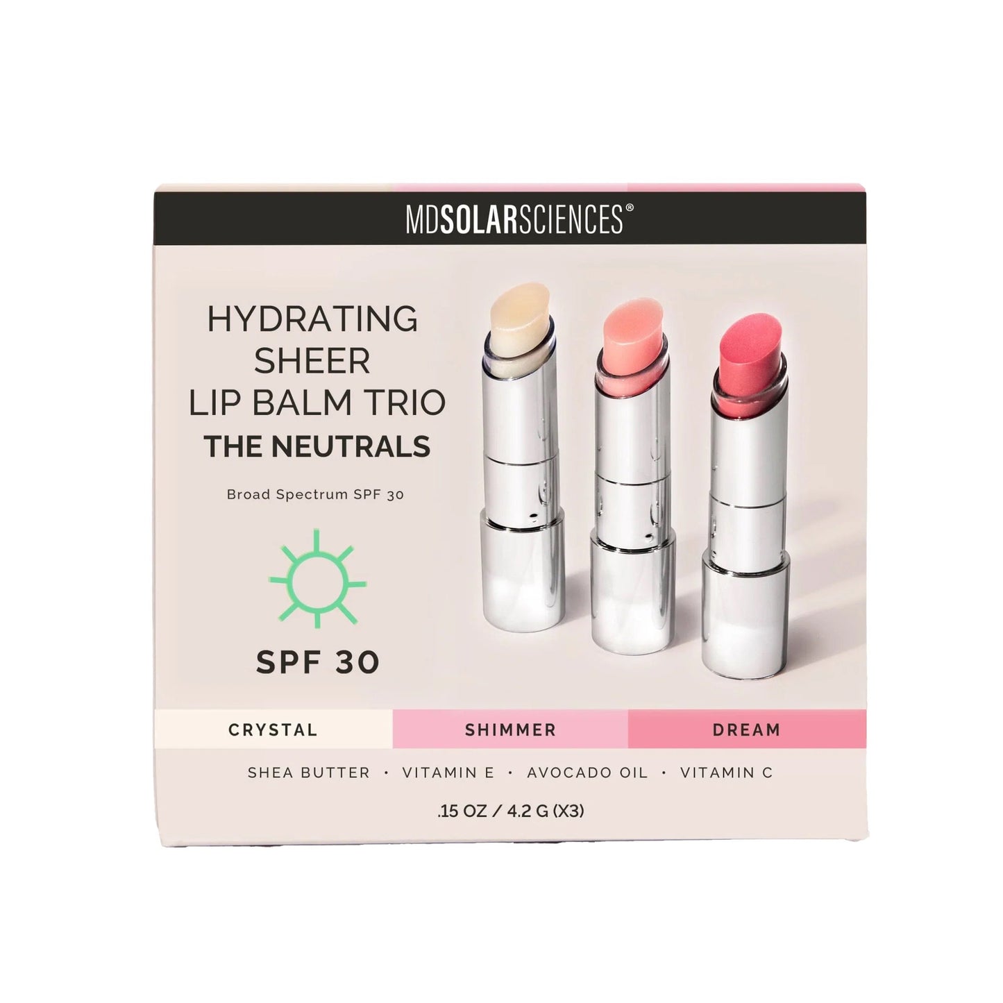 MDSolarSciences® Hydrating Sheer Lip Balm, Neutrals Trio 4000125