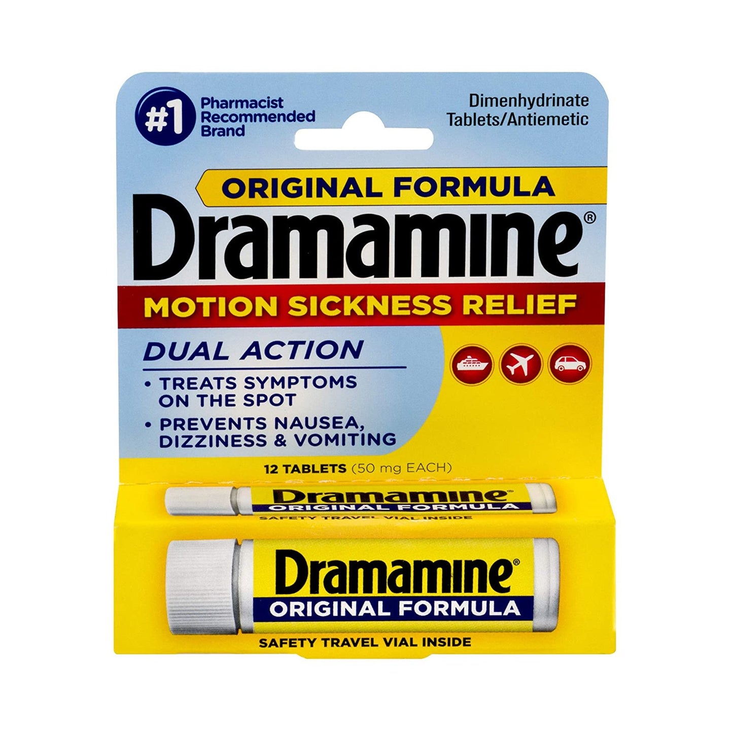 Dramamine® Motion Sickness Antiemetic Dual Action Tablets Original 83124800197