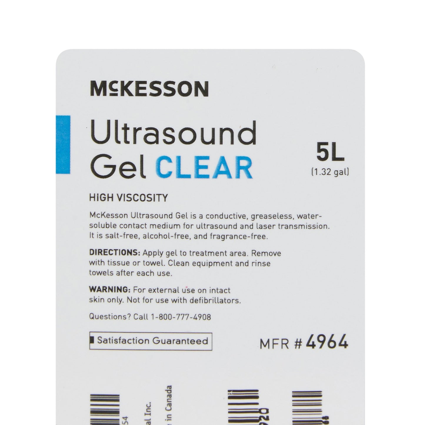McKesson Ultrasound Gel, Clear, 5 Liter Cubitainer 4964