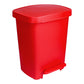 McKesson Waste Can with Step-On Pedal, Plastic, Red, 15.16 x 14.37 x 18.9 Inch 16-25270