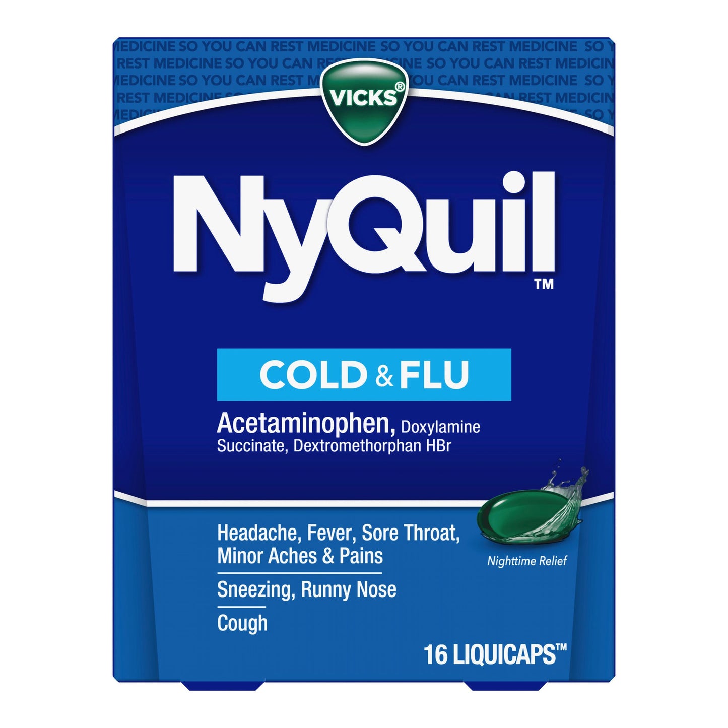 Vicks NyQuil Cold & Flu LiquiCaps 37000055716