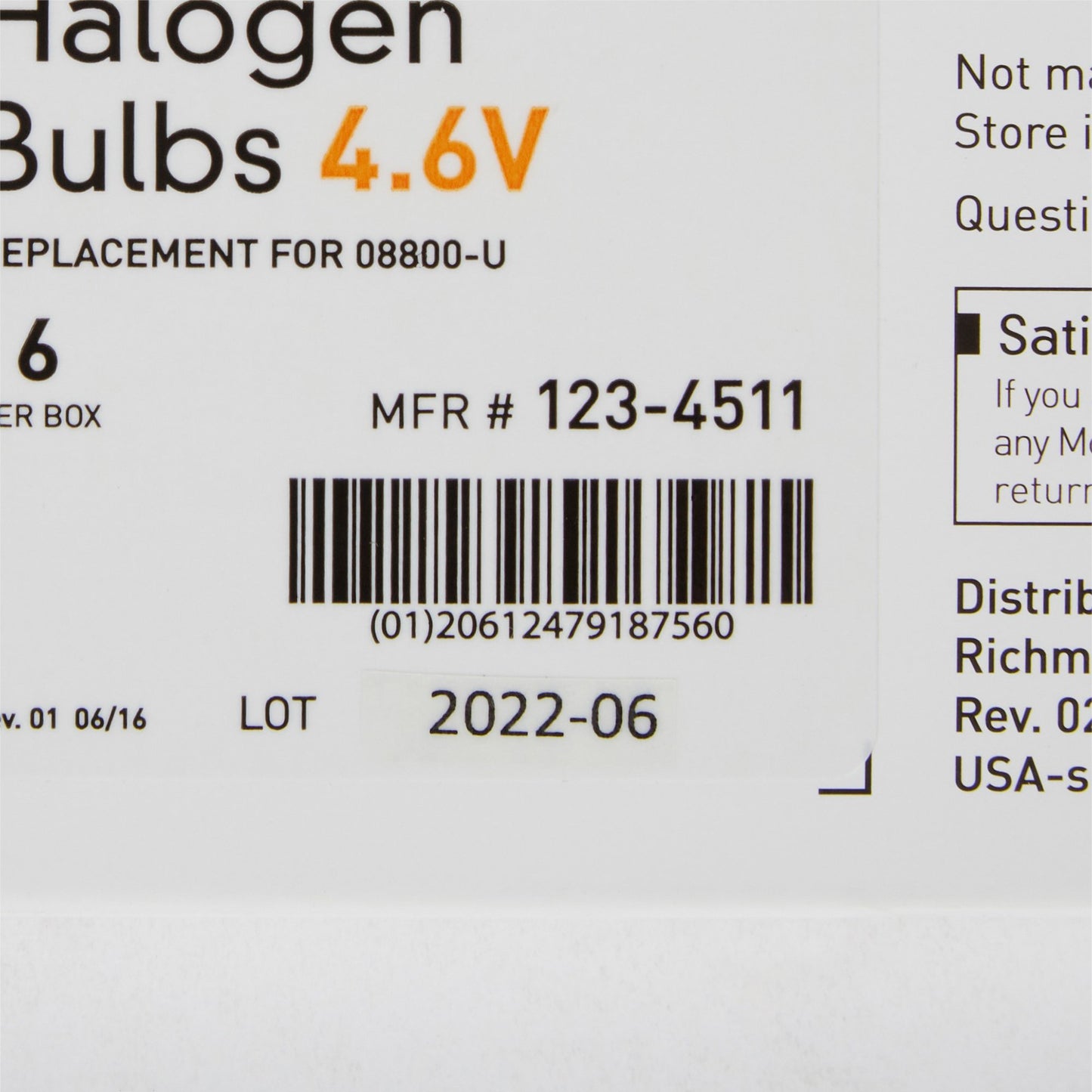 McKesson Halogen Lamp Bulb 123-4511