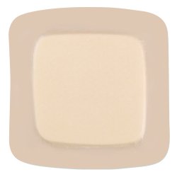 Thin Foam Dressing FoamLite™ 6 X 6 Inch With Border Film Backing Silicone Adhesive Square Sterile - 421561