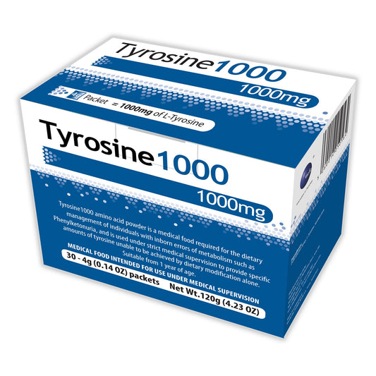Oral Supplement Tyrosine 1000 Unflavored Powder 4 Gram Individual Packet 812539021162