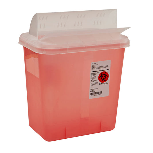 SharpSafety™ Multi-purpose Sharps Container, 2 Gallon, 10 x 10½ x 7¼ Inch 89671