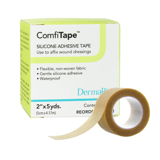 Waterproof Medical Tape ComfiTape™ Tan 2 Inch X 5 Yard Nonwoven / Silicone NonSterile - 69250