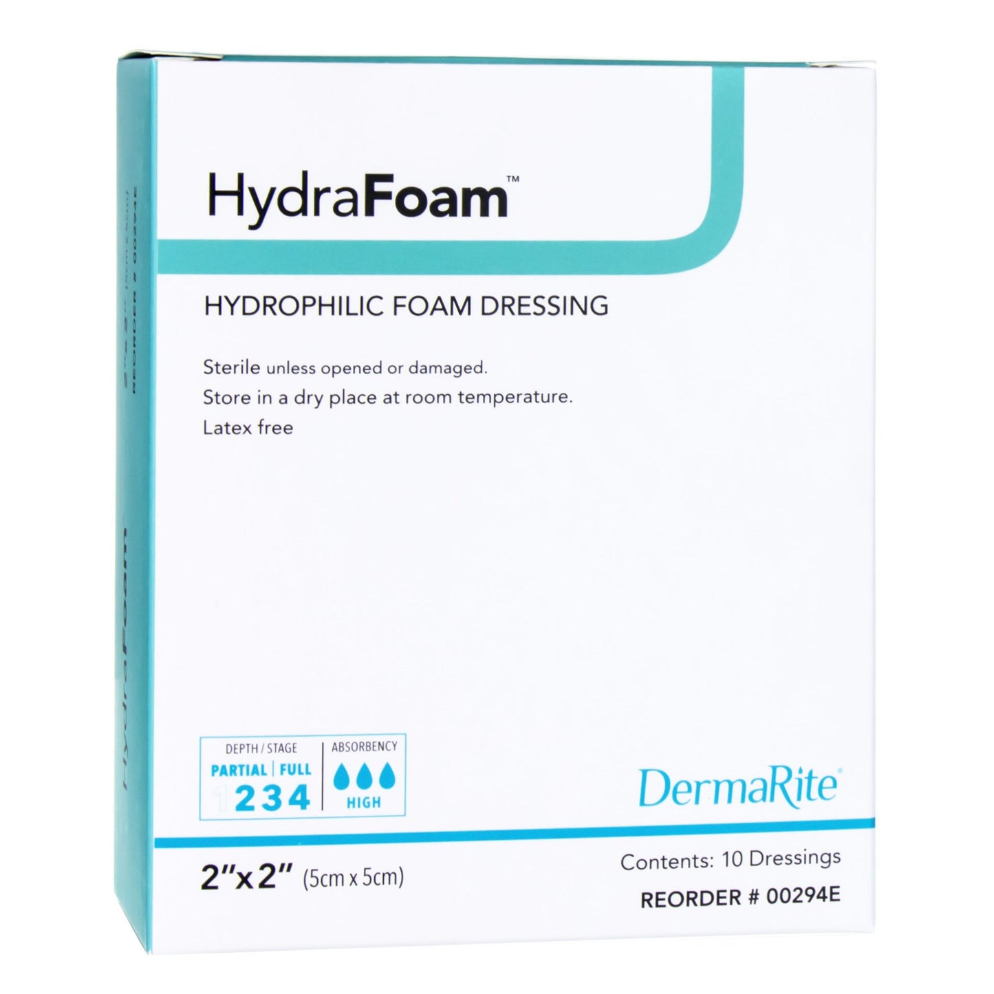 HydraFoam™ Nonadhesive Foam Dressing, 2 x 2 Inch 00294E