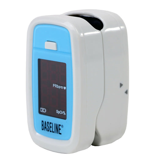 FEI Baseline Fingertip Pulse Oximeter, Battery Operated Visible Alarm 12-1926