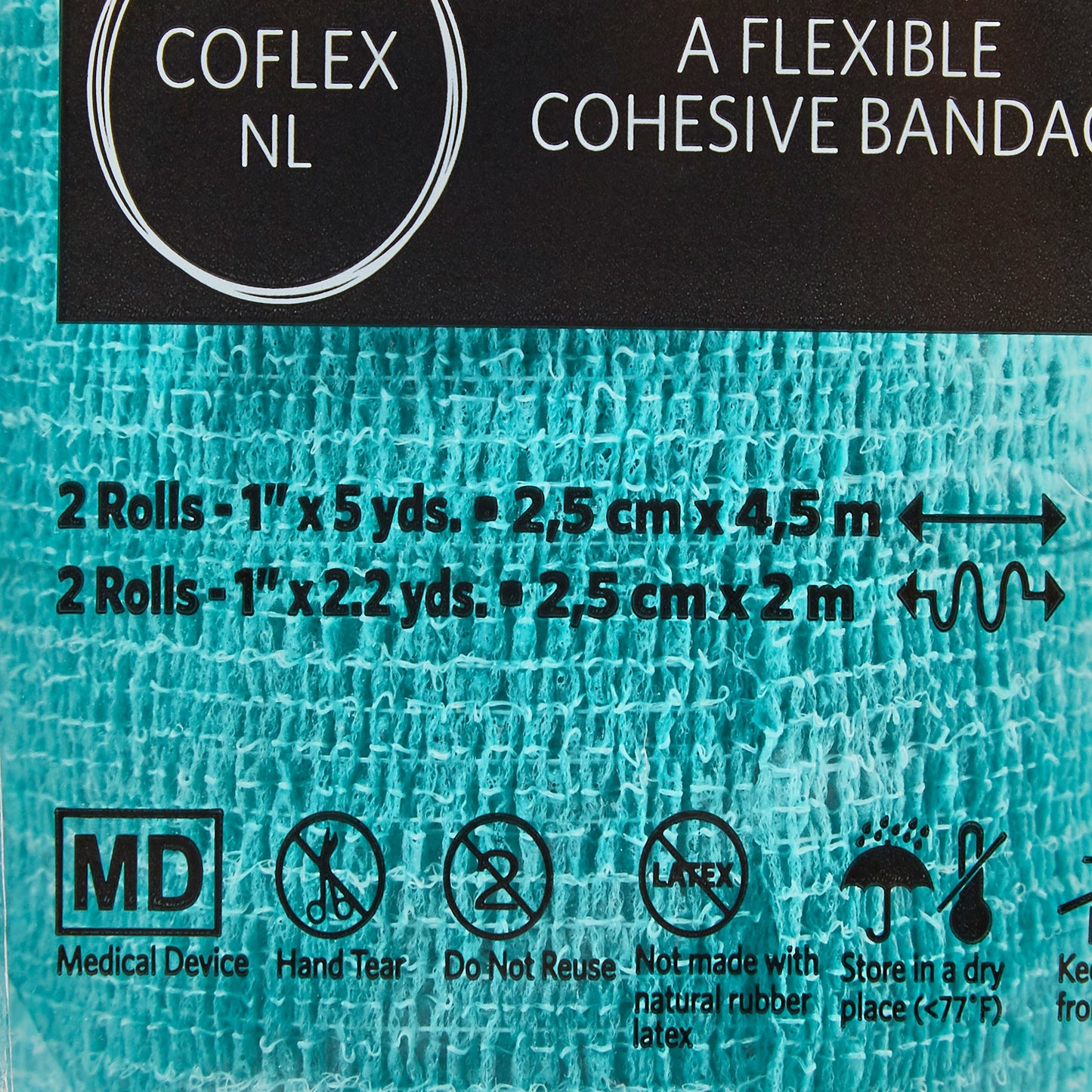 CoFlex® NL Self-adherent Closure Cohesive Bandage, 1 Inch x 5 Yard 5100RB-030