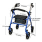 McKesson Folding Steel Four-Wheel Rollator, Blue 146-10257BL-1