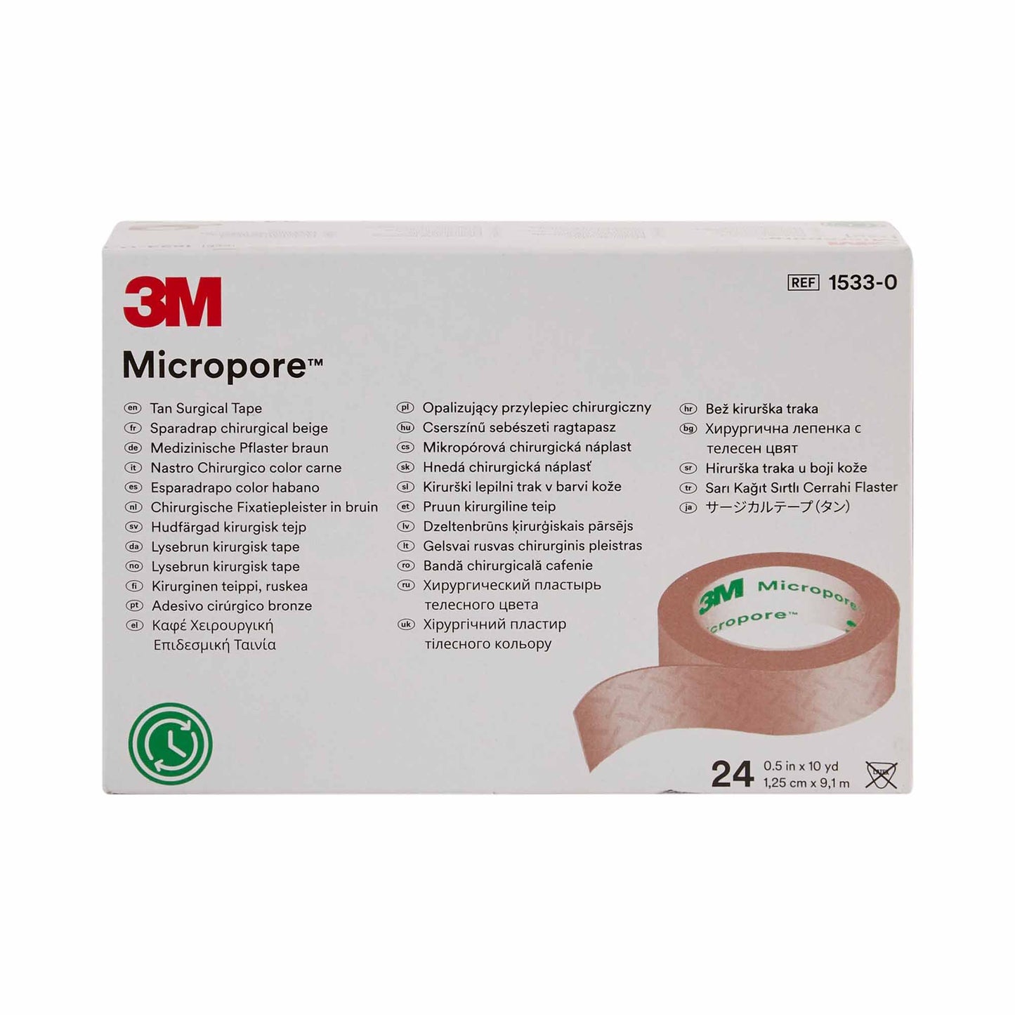 3M™ Micropore™ Paper Medical Tape, 1/2 Inch x 10 Yard, Tan 1533-0