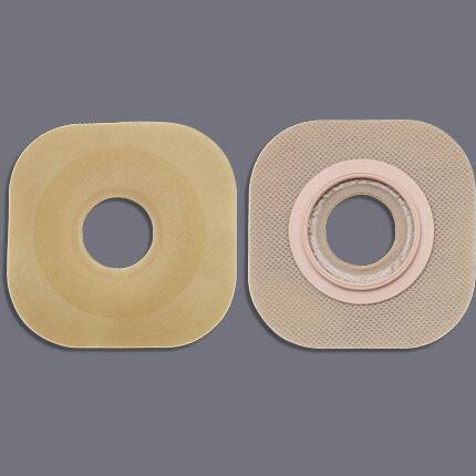 Ostomy Barrier FlexWear™ Precut, Standard Wear Without Tape 57 mm Flange Red Code System Hydrocolloid 1-1/2 Inch Opening - 16408